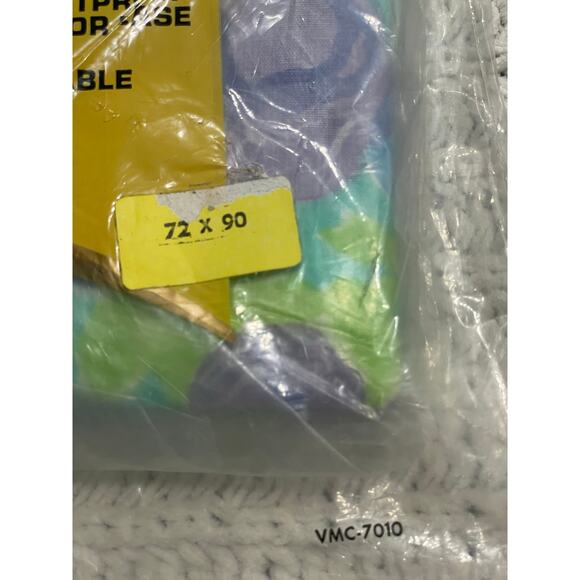 VTG MCM ACME Blanket Comforter Cover 72 x 90 Twin Percale Hippy Green Floral NOS - Picture 4 of 5